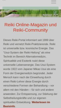Vorschau der mobilen Webseite www.reiki-land.de, Reiki-Land
