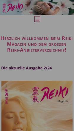 Vorschau der mobilen Webseite www.reiki-magazin.de, Reiki-Magazin