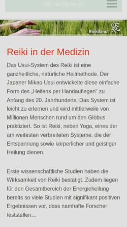 Vorschau der mobilen Webseite www.reiki-medizin.de, Reiki-Medizin