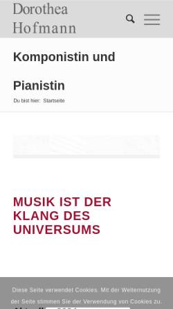 Vorschau der mobilen Webseite www.hofmannmusic.de, Hofmann, Dorothea