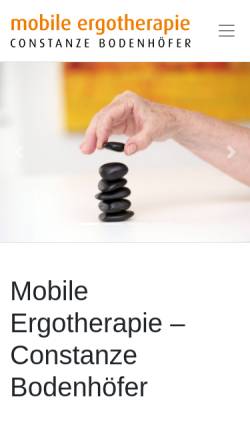 Vorschau der mobilen Webseite www.mobile-ergotherapie.at, Mobile Ergotherapie Wien - Constanze Bodenhöfer