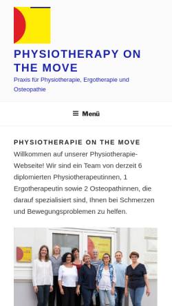 Vorschau der mobilen Webseite www.physio-move.at, Physiotherapy on the move - Praxis für Physiotherapie
