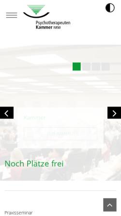 Vorschau der mobilen Webseite www.psychotherapeutenkammer-nrw.de, Psychotherapeutenkammer NRW