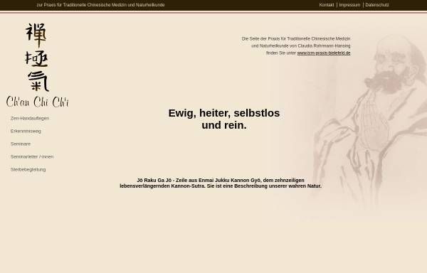 Vorschau von www.zen-handauflegen.de, Bielefelder Praxis für Naturheilkunde und TCM