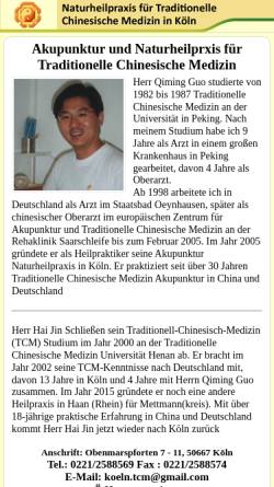 Vorschau der mobilen Webseite www.koeln-tcm.de, TCM Akupunktur Köln