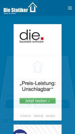 Vorschau der mobilen Webseite www.diestatiker.de, Infopool von Statiker für Statiker [diestatiker.de]