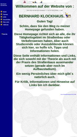 Vorschau der mobilen Webseite bernhard-klockhaus.de, Straßenbau und Verkehrswesen [Klockhaus, Bernhard]