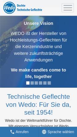 Vorschau der mobilen Webseite www.technische-geflechte.de, Heinz Jansen Technische Geflechte