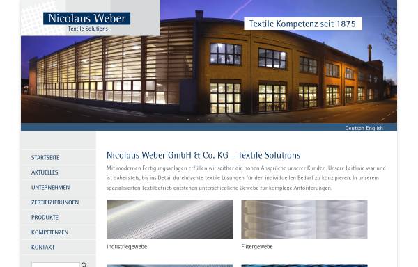 Vorschau von www.techtex.de, Nicolaus Weber GmbH & Co. KG