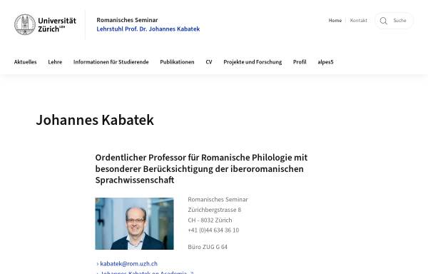 Vorschau von www.kabatek.de, Kabatek, Johannes
