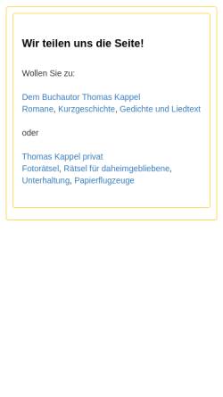 Vorschau der mobilen Webseite www.thomaskappel.de, Kappel, Thomas