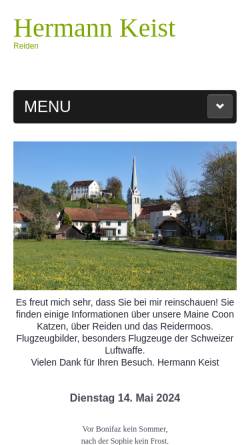 Vorschau der mobilen Webseite www.hermannkeist.ch, Keist, Herrmann