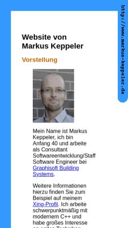 Vorschau der mobilen Webseite www.markus-keppeler.de, Keppeler, Markus