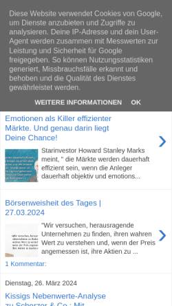 Vorschau der mobilen Webseite www.kissig.de, Kissig, Michael C.