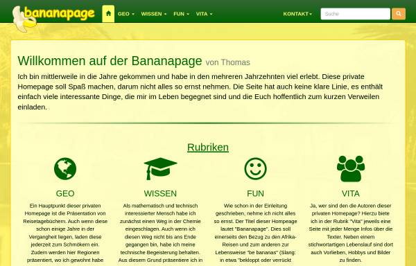 Vorschau von www.bananapage.de, Klabunde, Thomas