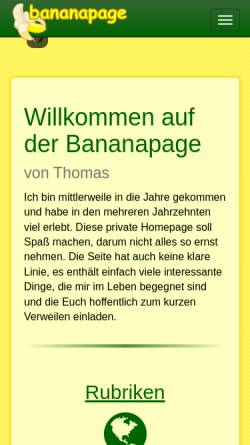 Vorschau der mobilen Webseite www.bananapage.de, Klabunde, Thomas