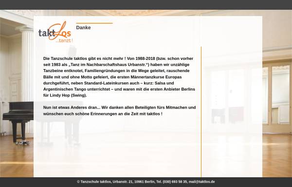 Vorschau von www.taktlos.de, Taktlos - Tanz im Nachbarschaftshaus
