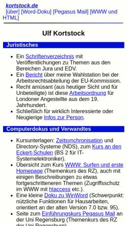 Vorschau der mobilen Webseite www.kortstock.de, Kortstock, Ulf