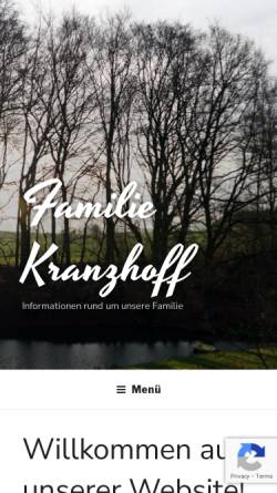 Vorschau der mobilen Webseite www.kranzhoff.de, Kranzhoff, Familie