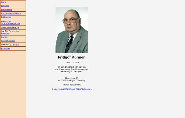 Vorschau von www.professor-frithjof-kuhnen.de, Kuhnen, Frithjof