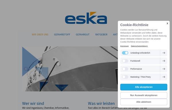 Vorschau von www.eska.eu, Eska Ingenieurgesellschaft mbH