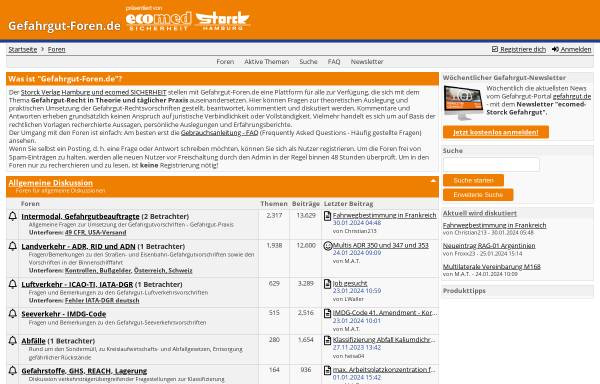 Vorschau von www.gefahrgut-foren.de, Gefahrgut-Foren
