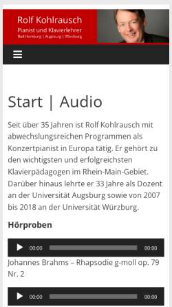 Vorschau der mobilen Webseite rolfkohlrausch.de, Kohlrausch, Rolf