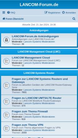 Vorschau der mobilen Webseite www.lancom-forum.de, Lancom-Forum.de