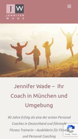 Vorschau der mobilen Webseite jenniferwade.de, Jennifer Wade Group
