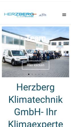 Vorschau der mobilen Webseite www.herzberg-klima.de, Harry Herzberg Kälte- und Klimatechnik GmbH