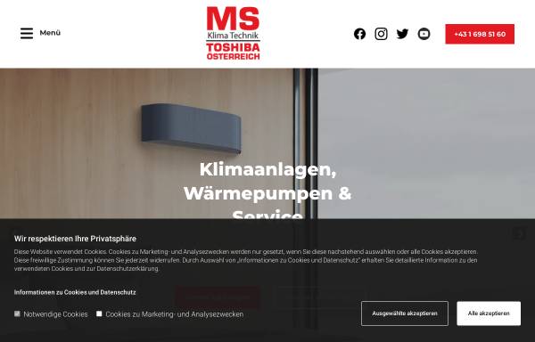 Vorschau von www.ms-toshiba.at, MS-Klimatechnik, Inh. Mercedes Stari