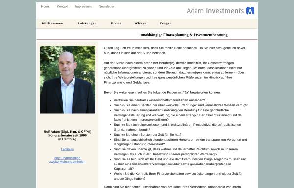 Adam Investments, Inh. Dipl.-Kfm. Rolf Adam