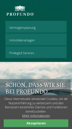 Vorschau der mobilen Webseite www.profundo.de, Profundo GmbH