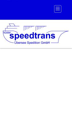 Vorschau der mobilen Webseite www.speedtrans.com, Küster Speedtrans Übersee Spedition GmbH