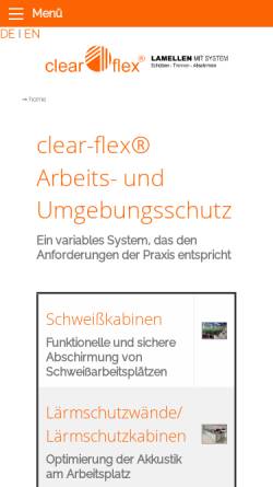Vorschau der mobilen Webseite www.clearflex.de, Clearflex GmbH