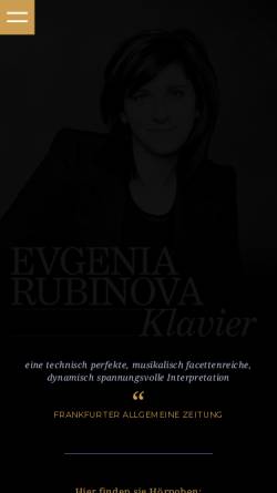 Vorschau der mobilen Webseite www.evgeniarubinova.com, Rubinova, Evgenia