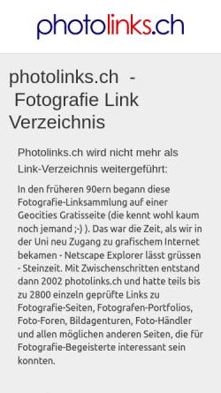 Vorschau der mobilen Webseite www.photolinks.ch, photolinks.ch