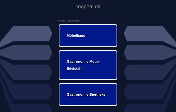 Vorschau von www.koophal.de, J. v. N. Ziegler - De Koophal Gross- und Einzelversand Handel