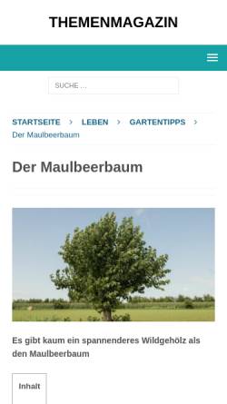 Vorschau der mobilen Webseite dermaulbeerbaum.de, Der Maulbeerbaum