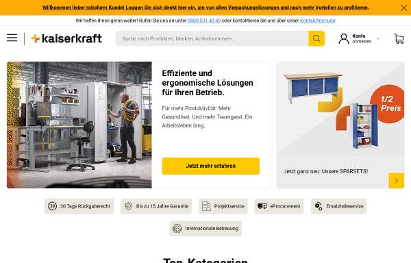 Vorschau von www.kaiserkraft.de, Kaiser+Kraft GmbH