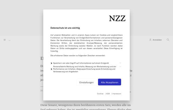 Vorschau von www.nzz.ch, Die Klaviersonate als Experimentierfeld