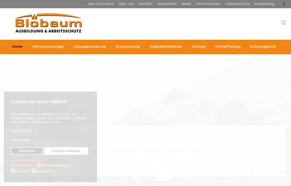Vorschau von www.ausbildung-arbeitsschutz.de, Blöbaum GmbH & Co. KG