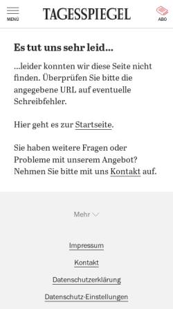 Vorschau der mobilen Webseite www.tagesspiegel.de, Der zaubernde Poet