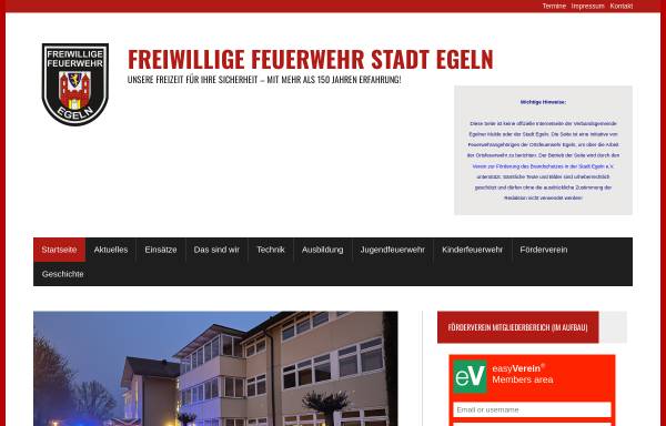 Vorschau von www.feuerwehr-egeln.de, Freiwillige Feuerwehr Egeln