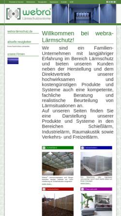 Vorschau der mobilen Webseite www.webra-laermschutz.de, Webra-Lärmschutz W. & M. Braun GbR