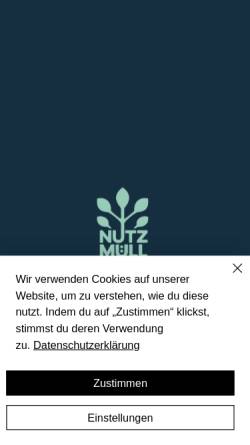 Vorschau der mobilen Webseite www.nutzmuell.de, Nutzmüll e.V.
