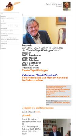 Vorschau der mobilen Webseite www.gerrit-zitterbart.de, Zitterbart, Gerrit