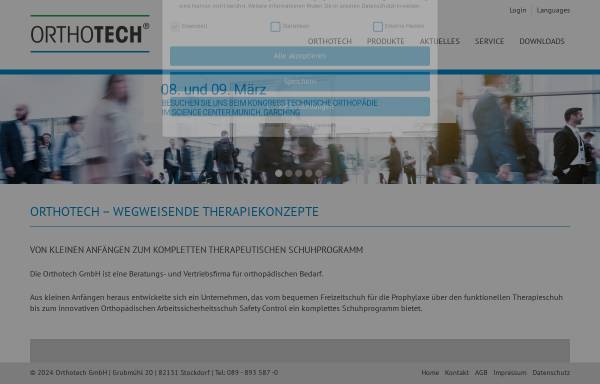 Vorschau von orthotech-gmbh.de, Orthotech GmbH