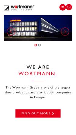 Vorschau der mobilen Webseite www.wortmann-group.com, Wortmann KG