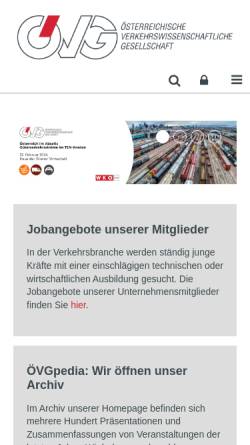 Vorschau der mobilen Webseite www.oevg.at, Österreichische Verkehrswissenschaftliche Gesellschaft